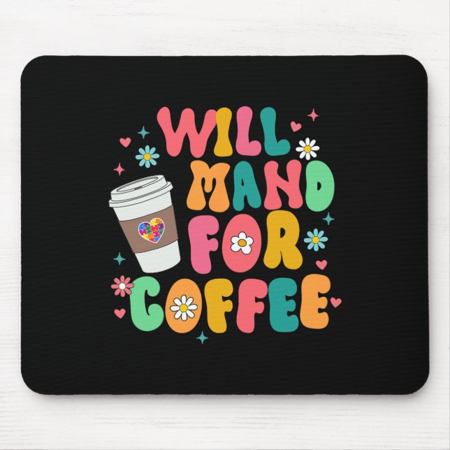 Mousepad Aby Sped Autism Awarson Café Lover Mand F (Frente)