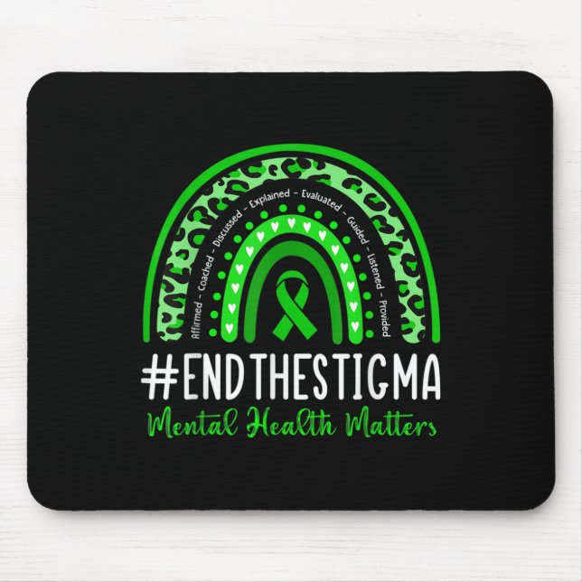 Mousepad Acabar Com A Chuva Da Consciência Da Saúde Mental  (Frente)