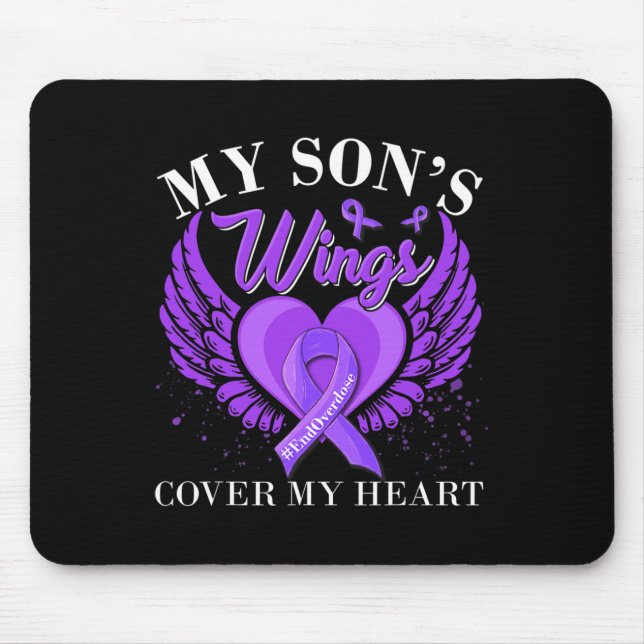 Mousepad Acabar com a sobredosagem Cobrir das asas do meu f (Frente)