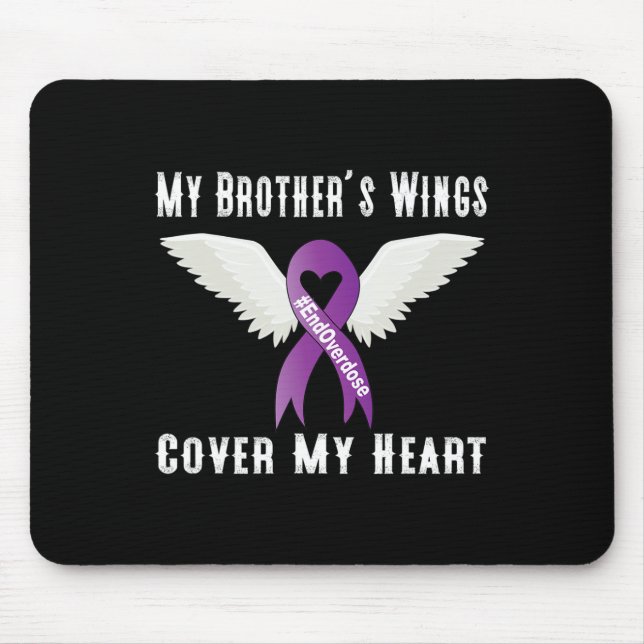 Mousepad Acabar com a sobredosagem Cobrir das Asas do Meu I (Frente)