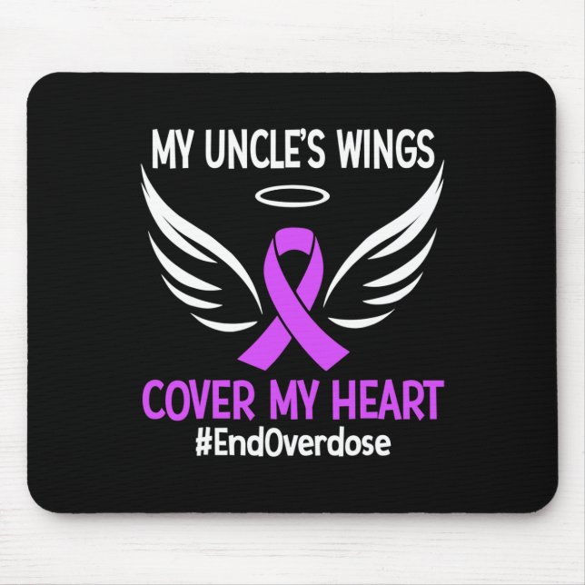 Mousepad Acabar com a sobredosagem Cobrir das Asas do Meu T (Frente)