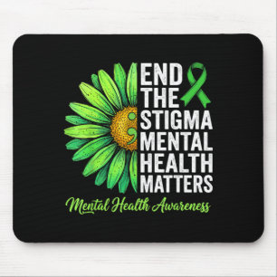 Mousepad Acabar com o estigma conscientização da saúde ment