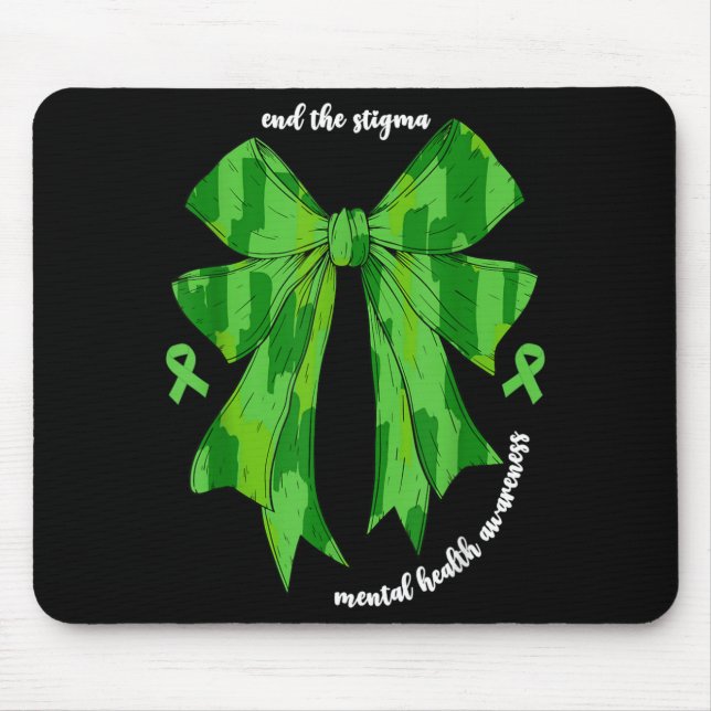 Mousepad Acabar Com O Estigma Mês de Conscientização da Saú (Frente)
