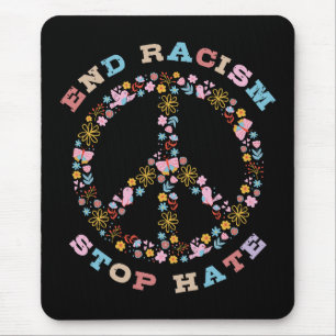 Mousepad Acabar com o racismo para impedir o ódio