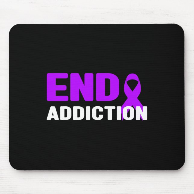 Mousepad Acabar com o Vício - Conscientização sobre o Vício (Frente)