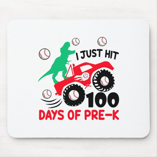 Mousepad Acabaram de Completar 100 Dias De Pré-escola Feliz (Frente)