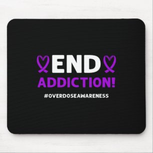 Mousepad Acabe com o Vício! Fita Roxa. Conscientização sobr