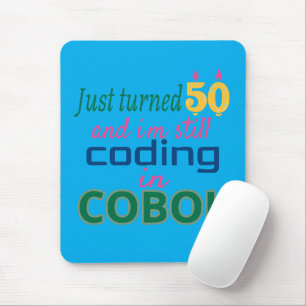 Mousepad Acabei de Completar 50 Anos e Ainda Codigo em COBO