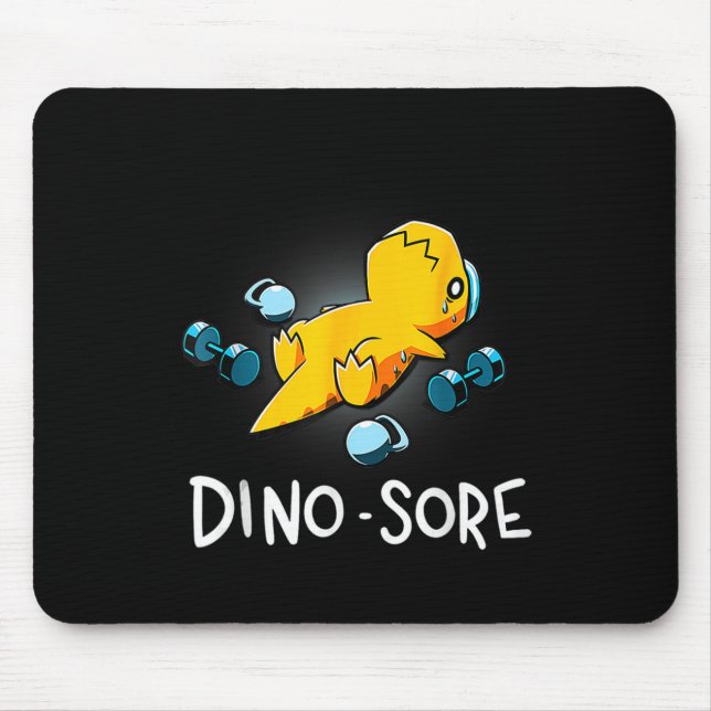 Mousepad Academia de ginástica divertida de dinossauro Leva (Frente)