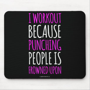 Mousepad Academia Divertida S_ Eu Me Exercito Porque Socar