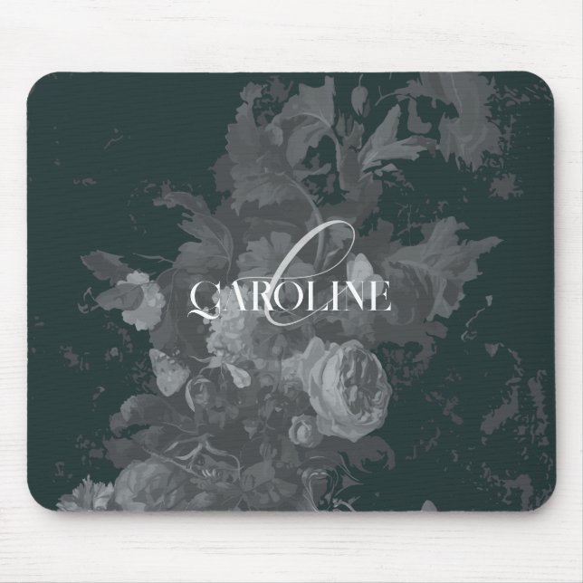 Mousepad Academia Escura Floral Escuro Vida Escuro Verde (Frente)