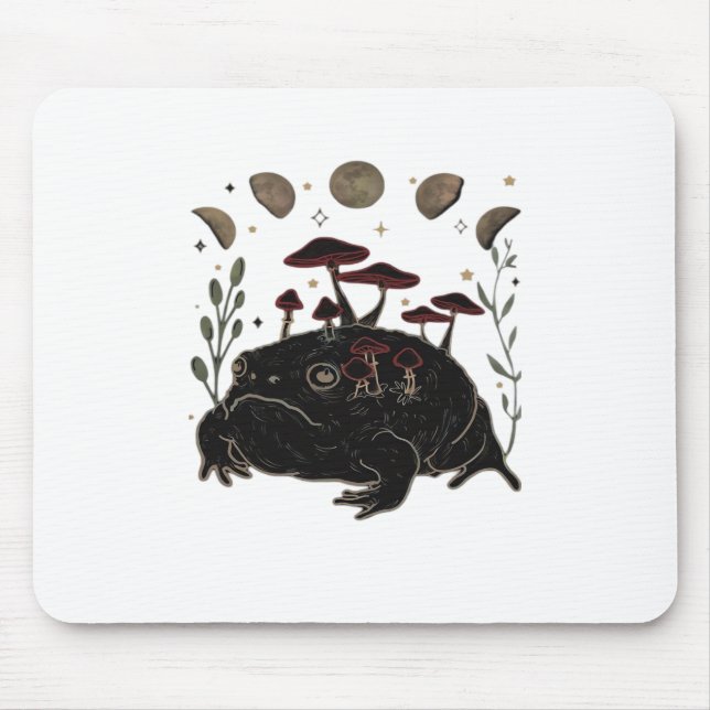 Mousepad Academia Lua Witchy Goblincore Estética Sapo Cla (Frente)