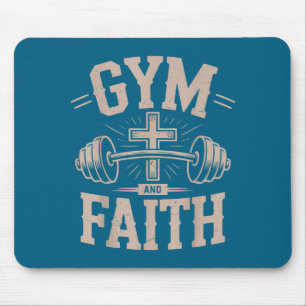 Mousepad Academia masculina fé fitness cristão treino jesus
