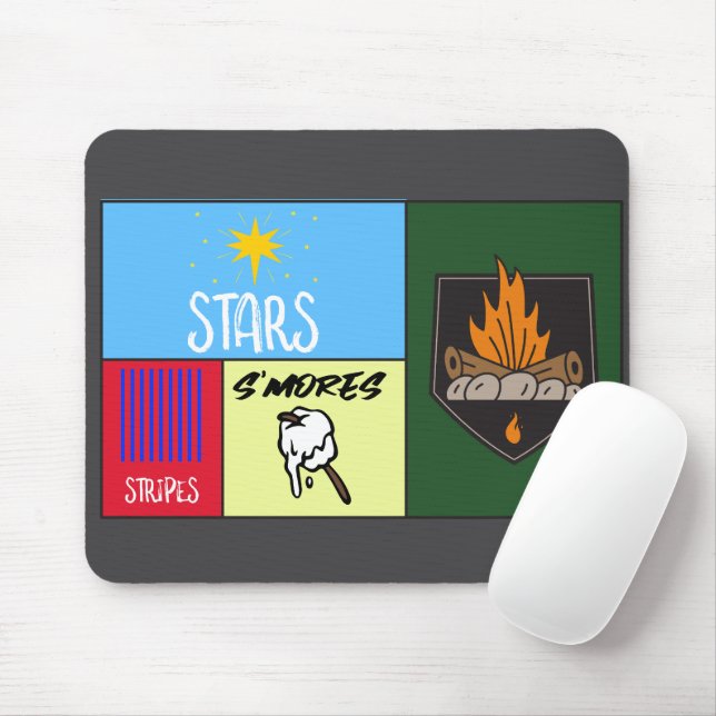 Mousepad acampamento americano das estrelas stripes (Com mouse)