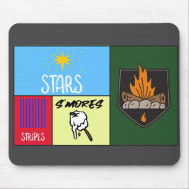 Mousepad acampamento americano das estrelas stripes