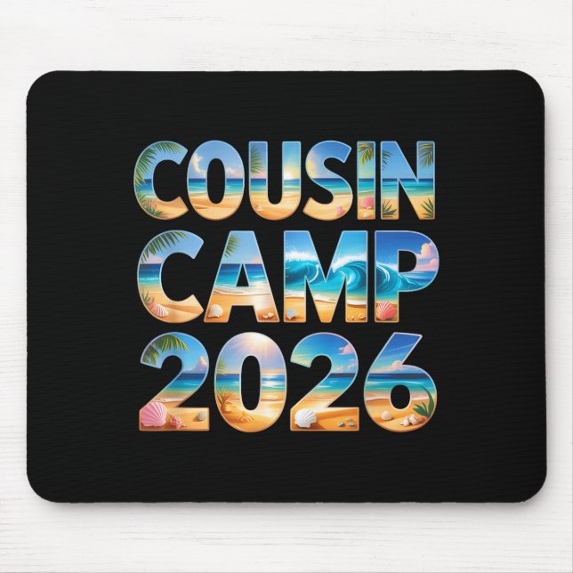 Mousepad Acampamento de primos fofos tripulação 2026 reuniã (Frente)