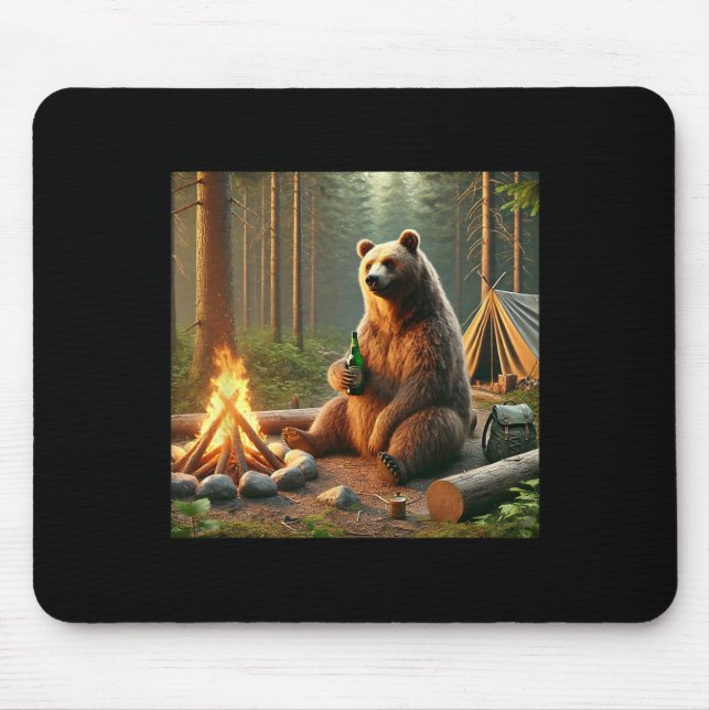 Mousepad Acampamento de Urso  (Frente)