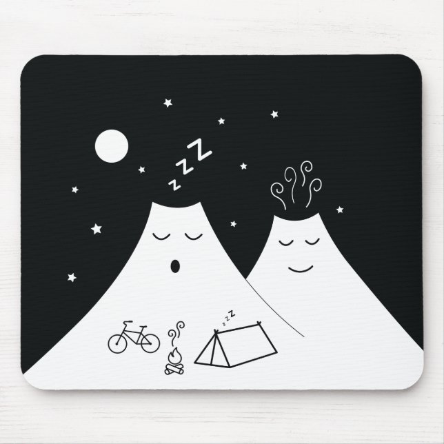 Mousepad Acampamento em um vulcão sonolento (Frente)