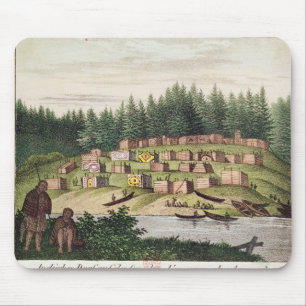 Mousepad Acampamento indiano na ilha de Quadra