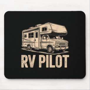 Mousepad Acampamento RV trailer piloto viagem de aventura