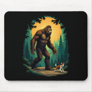 Mousepad Acampamento Trilha Pé Grande Caminhando Com Boston