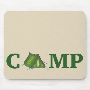 Mousepad Acampamento verde CAMP em tendas externas acampame