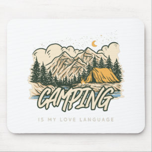 Mousepad Acampar é minha linguagem do amor