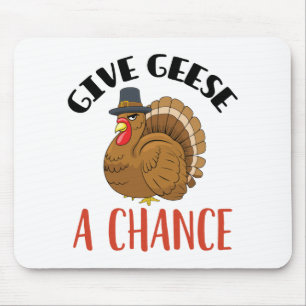 Mousepad Ação de graças à Turquia dá chance aos gansos