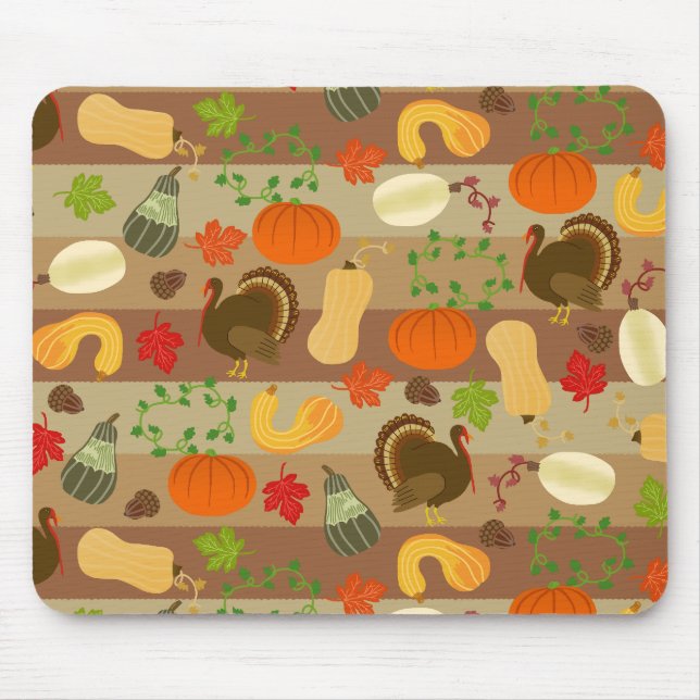 Mousepad Ação de Graças à Turquia Esquadrão Autumn Harvest  (Frente)