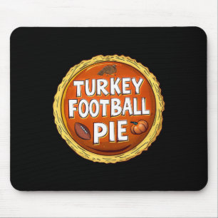 Mousepad Ação de Graças à Turquia Futebol Pumpkin Pie Comid