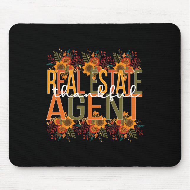 Mousepad Ação de Graças do Agente Imobiliário (Frente)