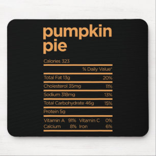 Mousepad Ação de Graças Nutrição Pumpkin Fatos Comida Diver