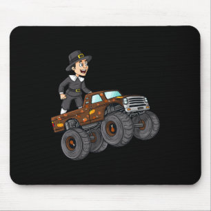 Mousepad Ação de Graças Pilgrim Andando Monster Truck Todle