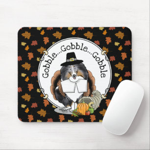 Mousepad Ação de Graças Shetland Sheepdog (Blue Merle) Engr