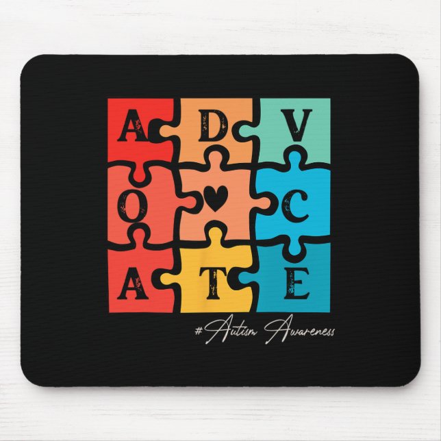 Mousepad Aceitar Adaptar Advocate Peça Quebra-cabeça Retro  (Frente)