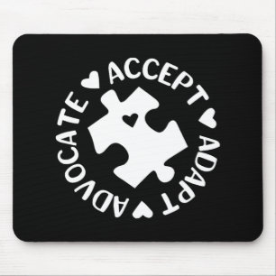 Mousepad Aceitar Adaptar Advocate Quebra-cabeça Piece Aware