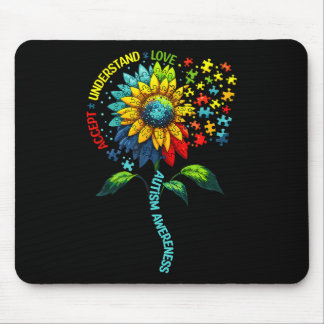 Mousepad Aceitar Compreender O Amor Autismo Girassol Sensib