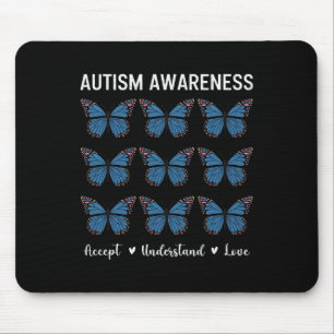 Mousepad Aceitar Entender Amar Consciência do Autismo Borbo