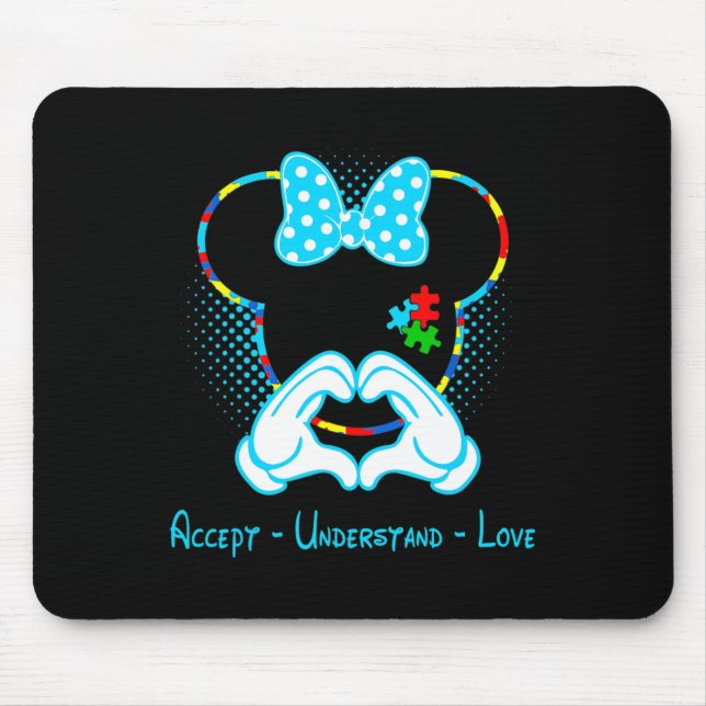 Mousepad Aceite Compreender a Consciência do Autismo do Amo (Frente)