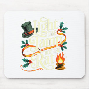Mousepad Acenda A Lâmpada Não O Rato Natal Divertido Corres
