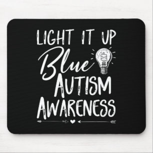 Mousepad Acenda-O Autismo Azul Eu Visto Azul Para Autismo A