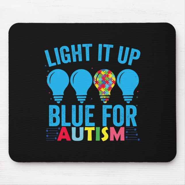 Mousepad Acenda-o, Autismo Azul Mês 1 (Frente)