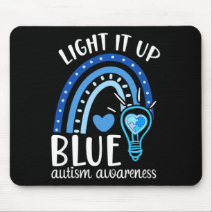 Mousepad Acenda-O Azul Autismo Teto Eu Visto Azul Para Auti
