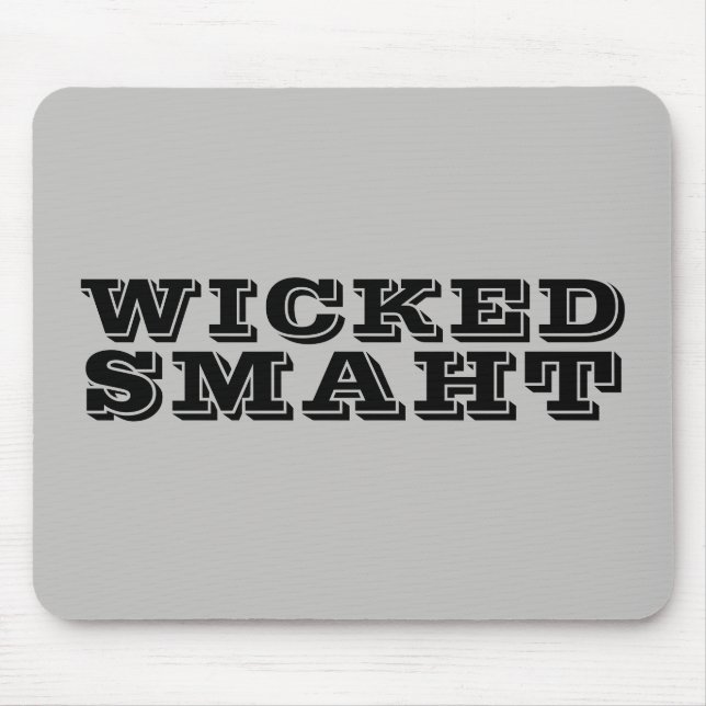 Mousepad Acento engraçado esperto mau de Boston do ianque (Frente)