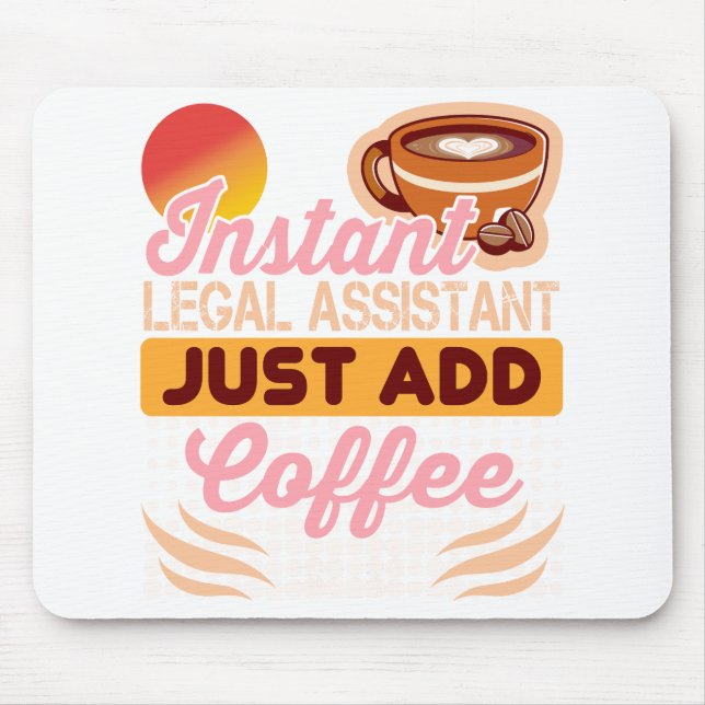 Mousepad Acessório de mesa de café para assistente jurídico (Frente)