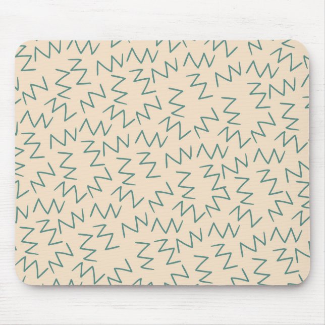Mousepad Acessório de Na moda do Beige Zig Zag (Frente)