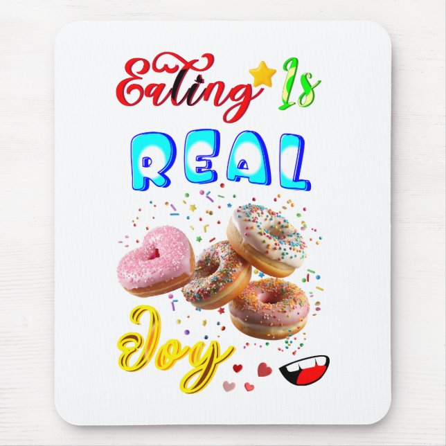 Mousepad Acessórios para Comer São uma Alegria Real (Frente)