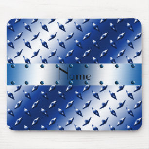 Mousepad Aço azul conhecido personalizado da placa do