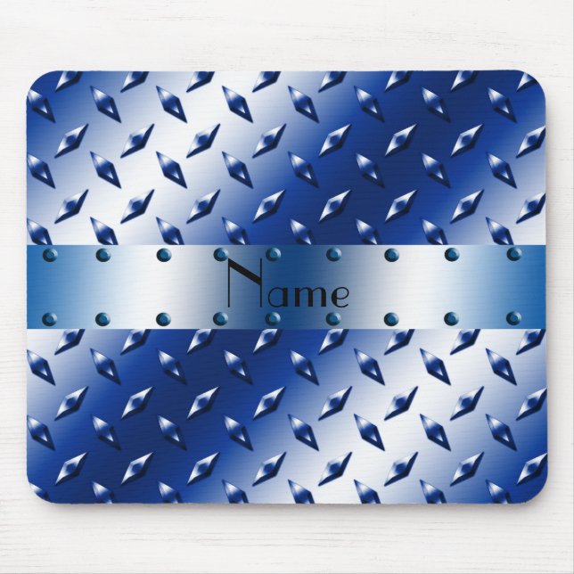 Mousepad Aço azul conhecido personalizado da placa do (Frente)
