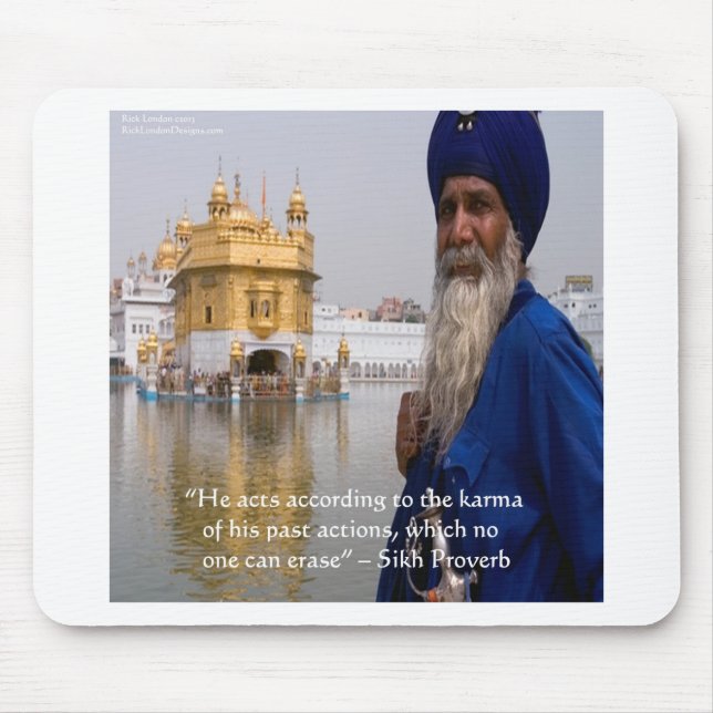 Mousepad Ações Sikh / Provérbio Karma (Frente)